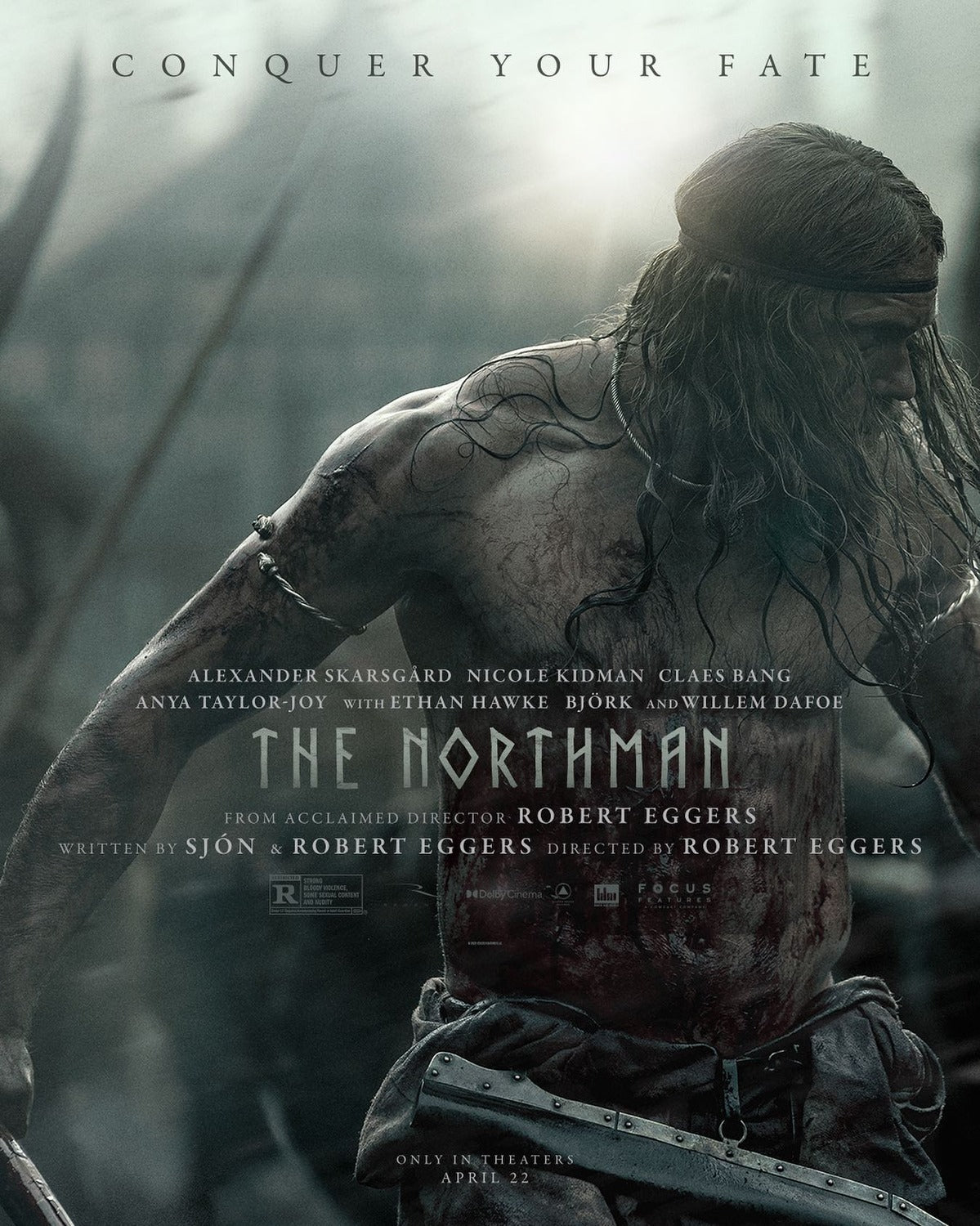 The Northman (Alexander Skarsgard, Nicole Kidman) Movie Poster - Lost ...