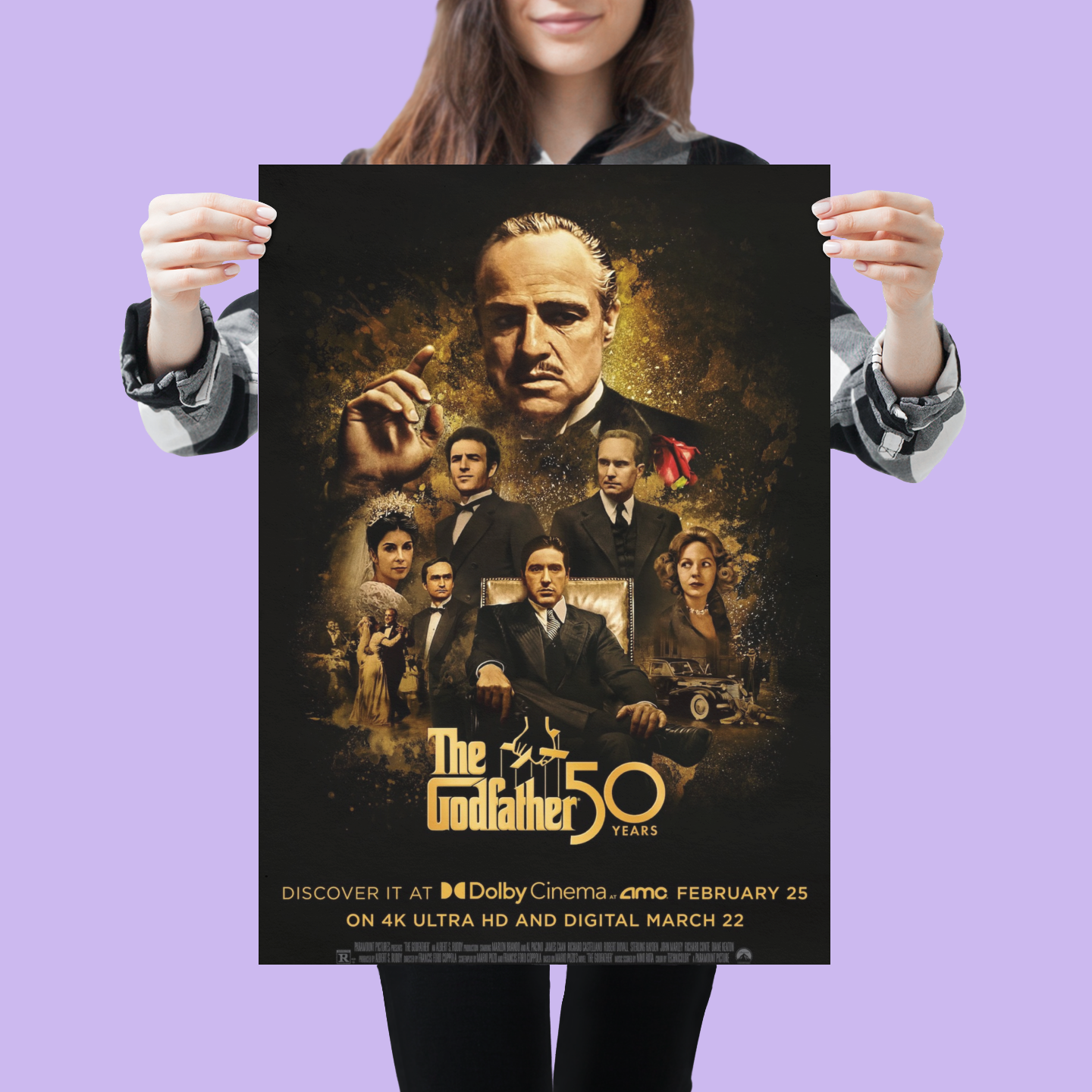 Australische persoon Betrouwbaar romantisch The Godfather 50 Years (Marlon Brando, Al Pacino) Movie Poster - Lost  Posters